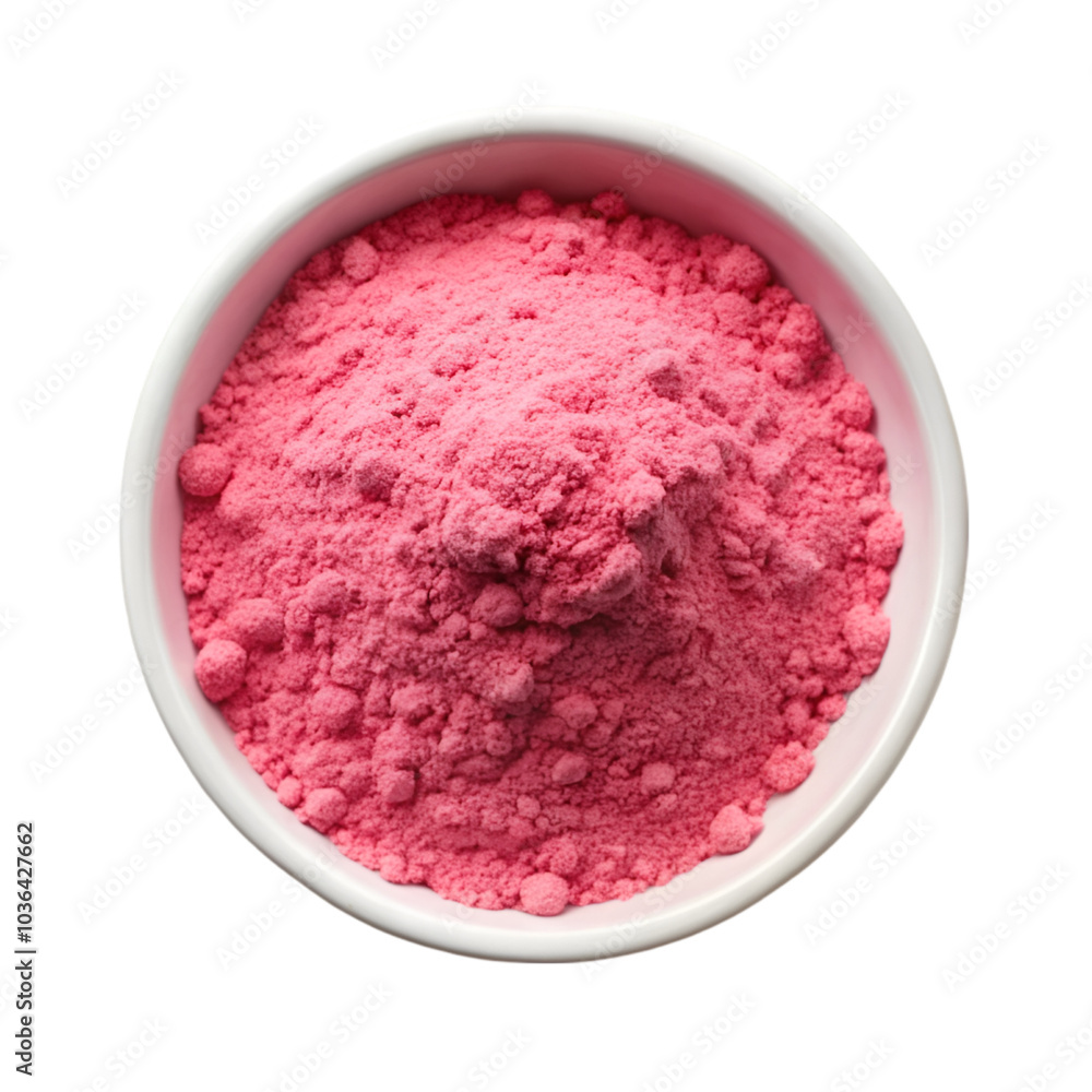 Pink powder isolated on transparent background - Generative AI Pink powder isolated on transparent background - Generative AI