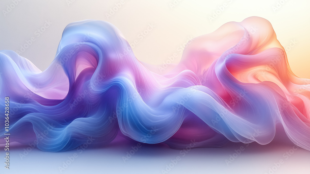 Abstract Flowing Waves in Vibrant Pastel Colors Abstract Flowing Waves in Vibrant Pastel Colors