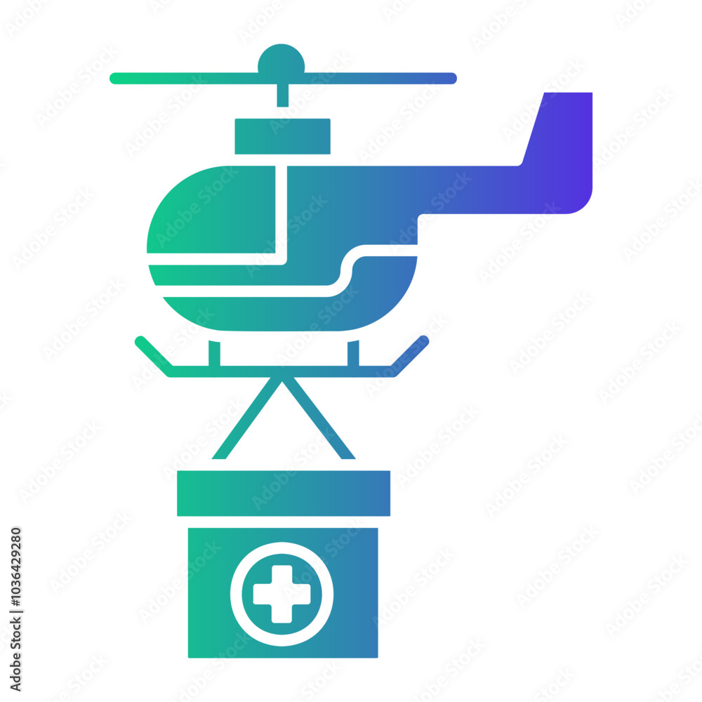 helicopter Gradient icon helicopter Gradient icon