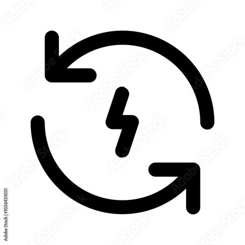renewable energy line icon