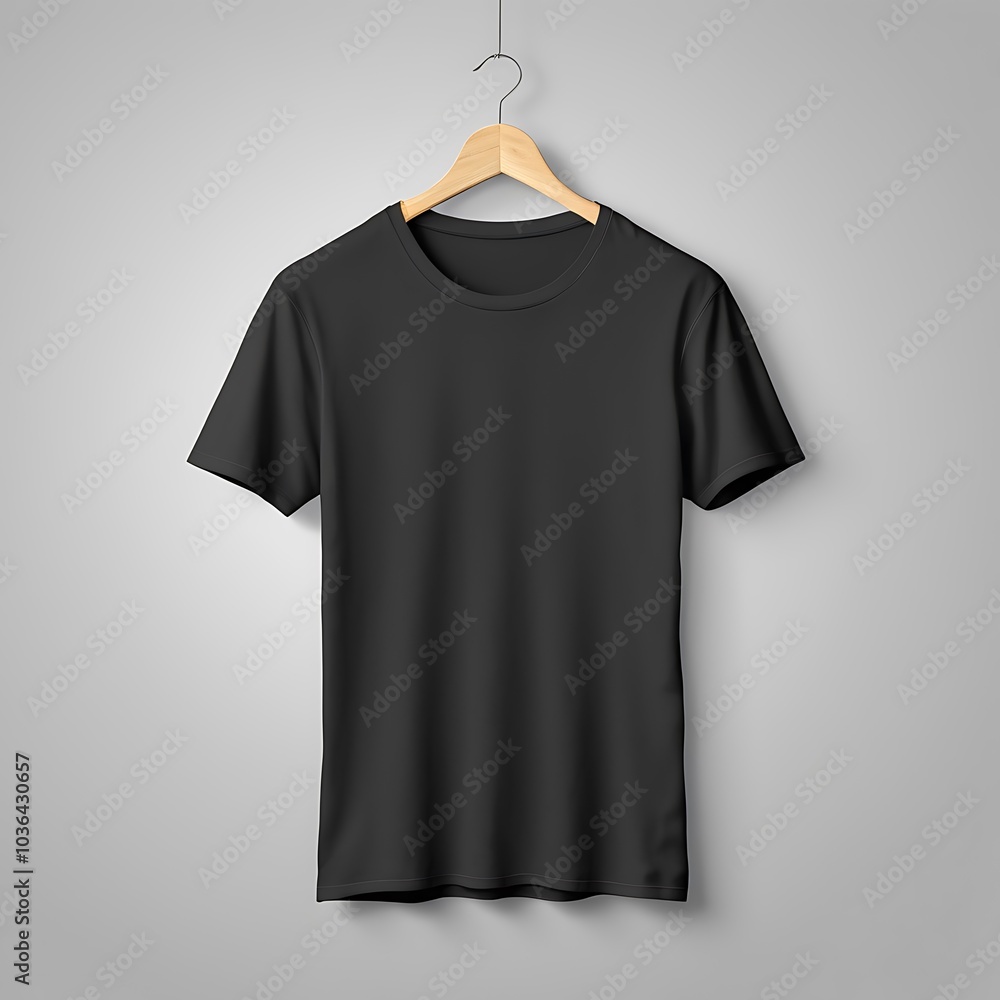 Black v-neck t-shirt mockup Black v-neck t-shirt mockup