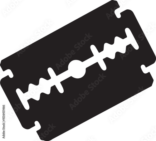 razor blade silhouette design vector art illustration.