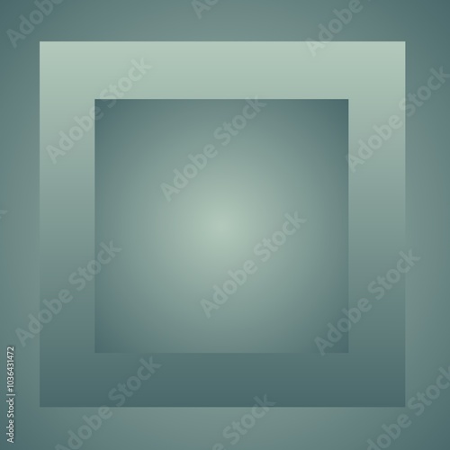 Minimalist blue square design with symmetrical patterns.