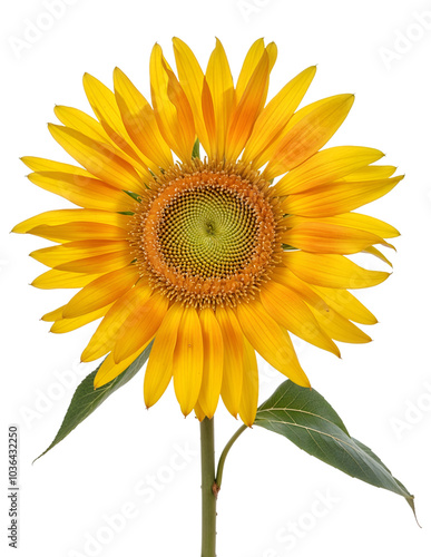 sunflower isolated on white