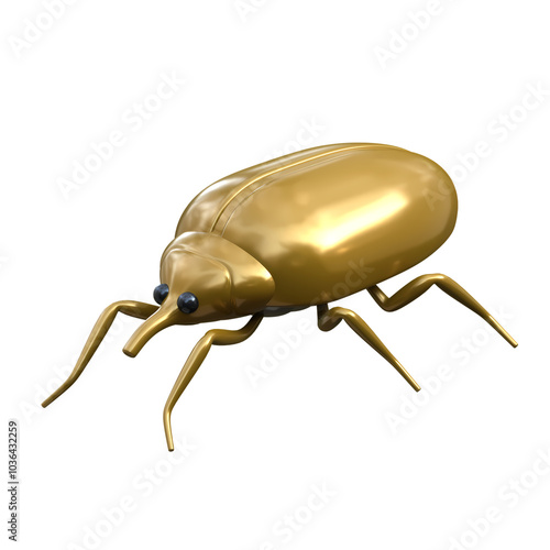 3D Bean Weevil Icon, perfect for nature-themed designs, educational illustrations, or insect-related projects photo