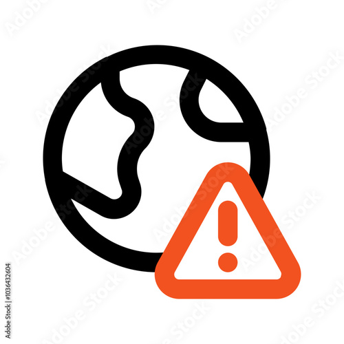 global warming outline color icon