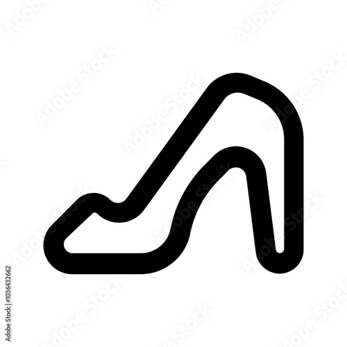 high heels outline color icon