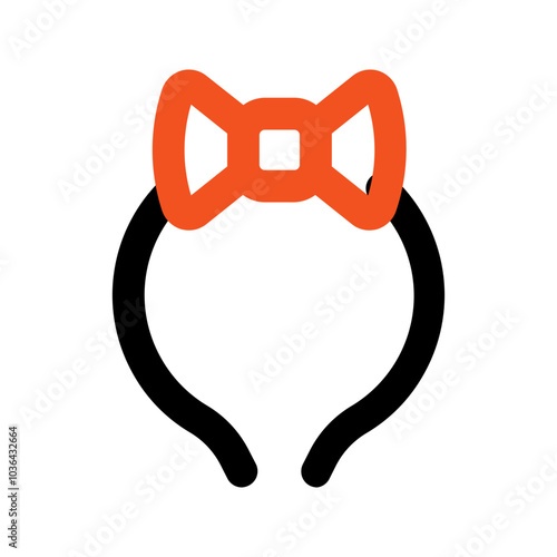 headband outline color icon