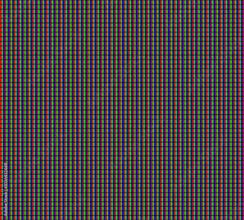 Close-up of an LCD monitor display grid showing RGB subpixel pattern