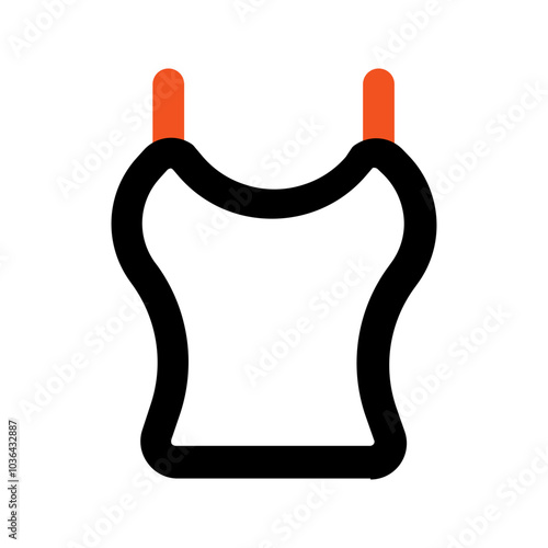 tanktop outline color icon