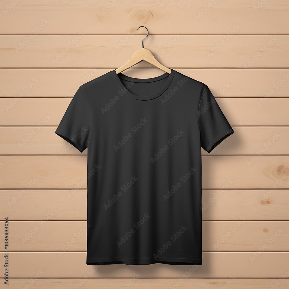 Realistic black tshirt mockup