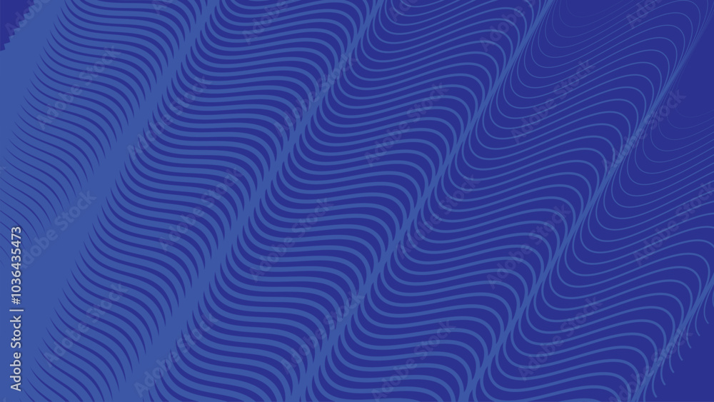 Obraz premium Dark blue wavy line pattern abstract background for backdrop or fabric style