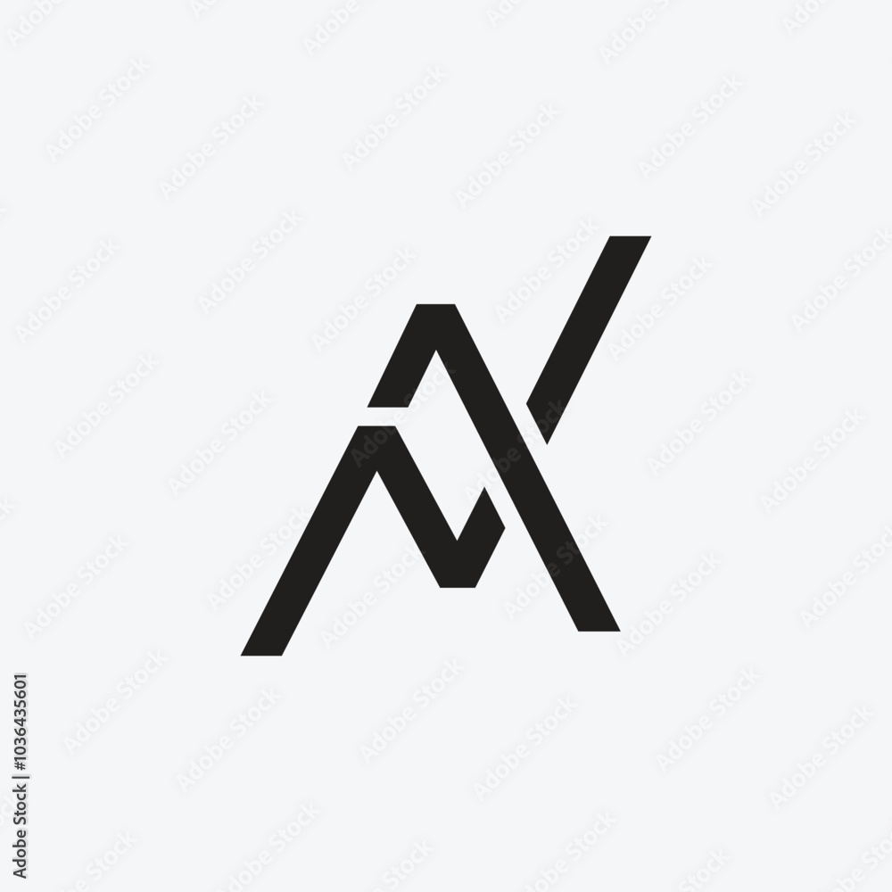 Letter An or Na minimal modern typography branding logo Letter An or Na minimal modern typography branding logo