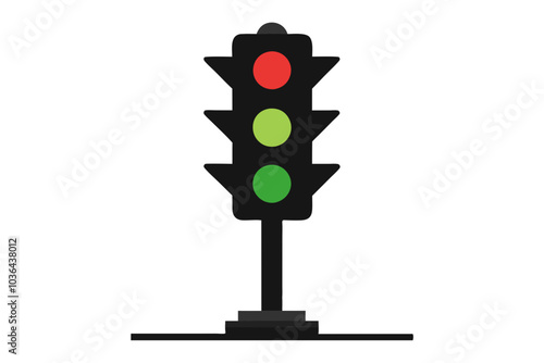 Traffic light | isolated vector illustration on white background