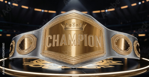 The Belt of Champions is made of gold with the Crown logo