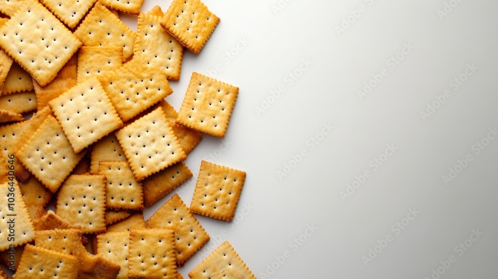 Delicious Crackers on a Light Background Delicious Crackers on a Light Background