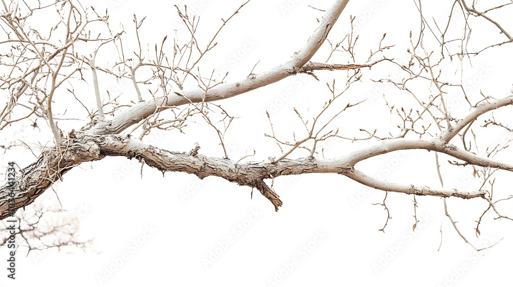 Bare Branch Isolated Against White Background Bare Branch Isolated Against White Background