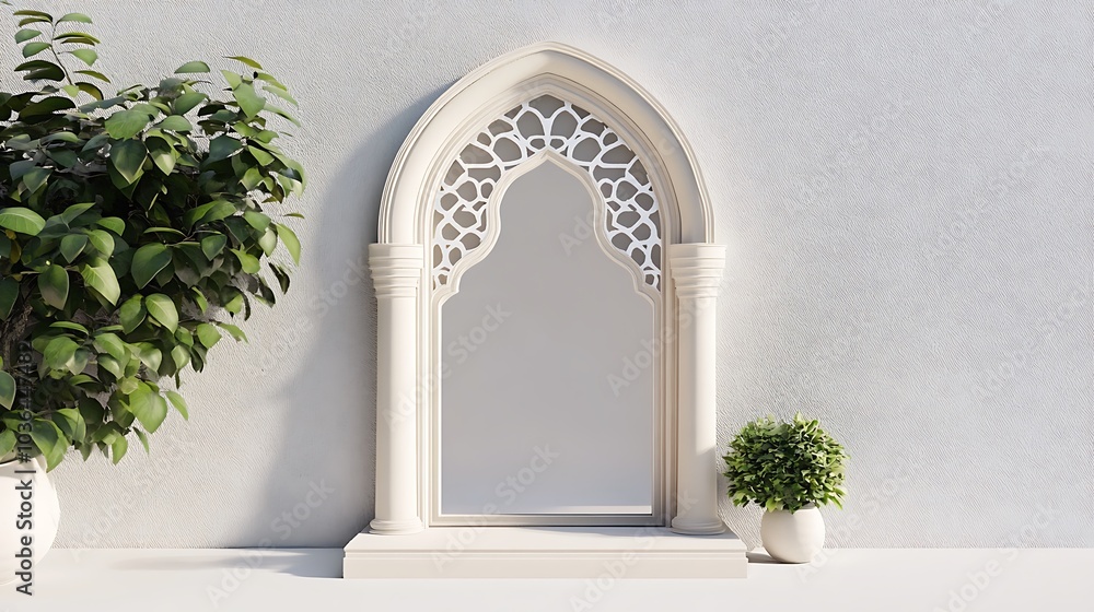 Fototapeta premium Golden Archway with Intricate Design