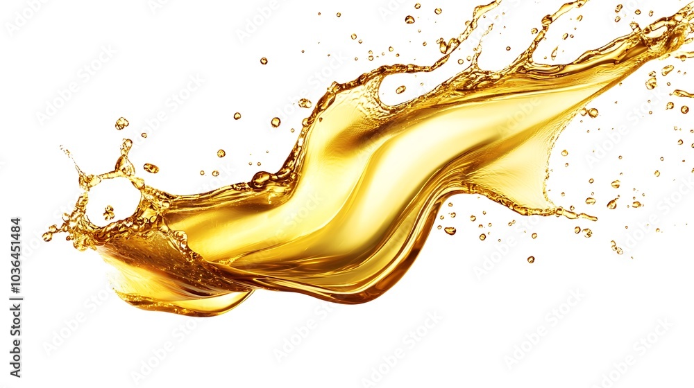 Fototapeta premium Golden Liquid Splash