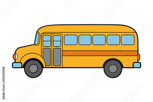 School bus | isolated vector illustration on white background