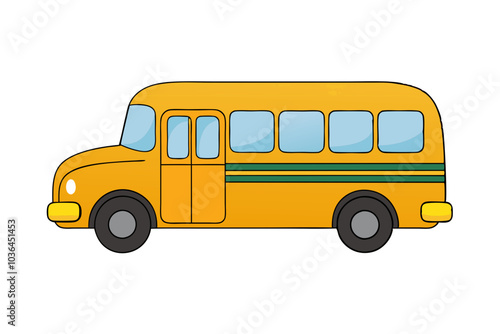 School bus | isolated vector illustration on white background