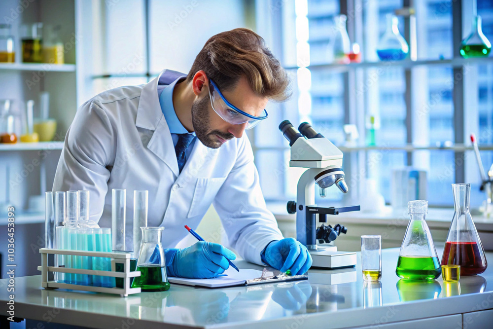 Scientist working in laboratory Scientist working in laboratory