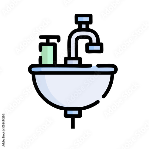 illustration of a bathroom sink