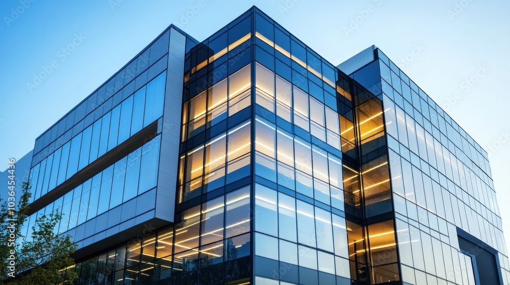 Commercial building exterior design, showcasing a professional and contemporary style with large glass windows, sleek metal finishes, and bold architectural lines, creating a dynamic urban presence Commercial building exterior design, showcasing a professional and contemporary style with large glass windows, sleek metal finishes, and bold architectural lines, creating a dynamic urban presence