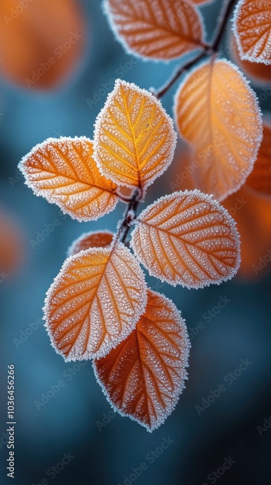 Frosted Autumn Leaves Photo Frosted Autumn Leaves Photo