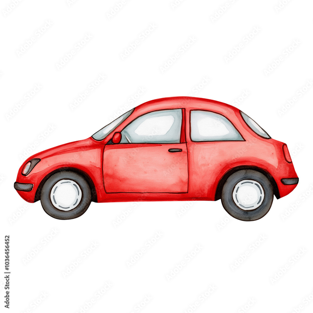 Red car on transparent background Red car on transparent background