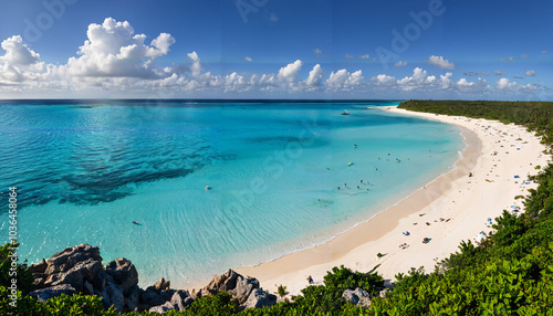 Plage paradisiaque aux eaux turquoises photo