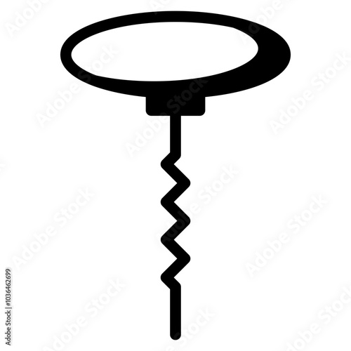 wine opener icon, corckscrew