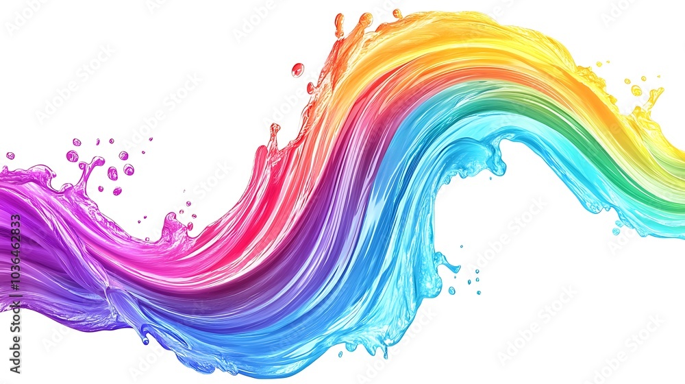 Abstract Rainbow Watercolor Splash Abstract Rainbow Watercolor Splash