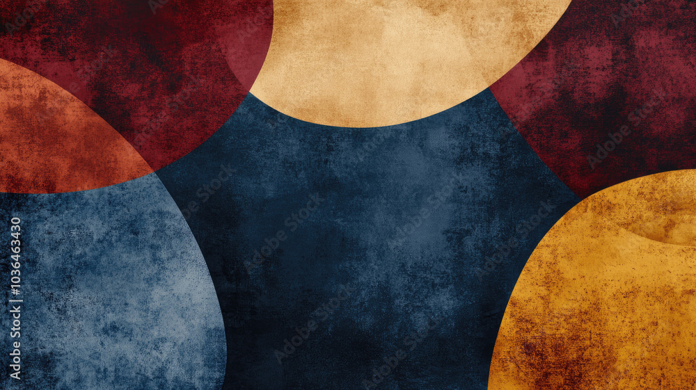 Colorful abstract art with bold geometric shapes and textured background Colorful abstract art with bold geometric shapes and textured background