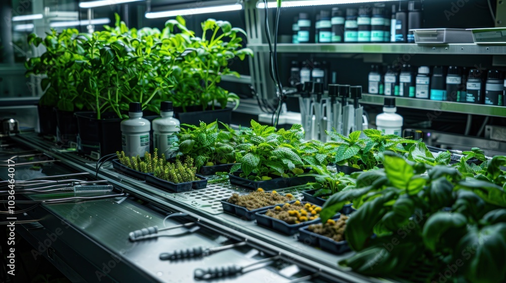 Plant samples and genetic tools are on display at the state-of-the-art CRISPR research center, where scientists are developing gene-editing methods for improving agriculture. Plant samples and genetic tools are on display at the state-of-the-art CRISPR research center, where scientists are developing gene-editing methods for improving agriculture.