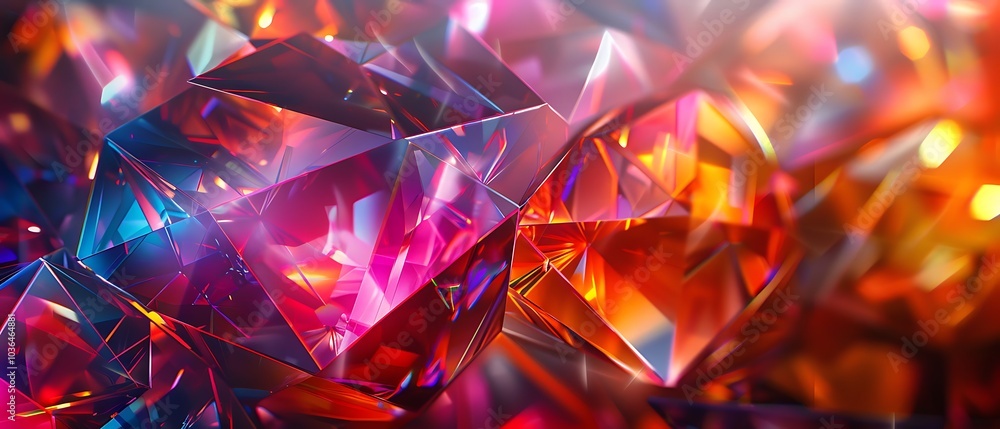 Vibrant shards of light a stunning display of colorful crystals reflecting the beauty of geometry and nature's artwork Vibrant shards of light a stunning display of colorful crystals reflecting the beauty of geometry and nature's artwork