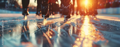 People watching team pursuit speed skating, sports, coordination