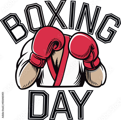 Boxing day boxer clip art vector