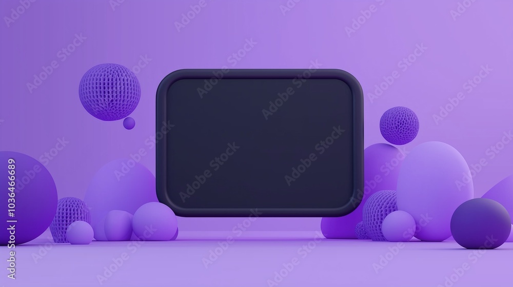 A blank billboard banner on a purple background. A blank billboard banner on a purple background.