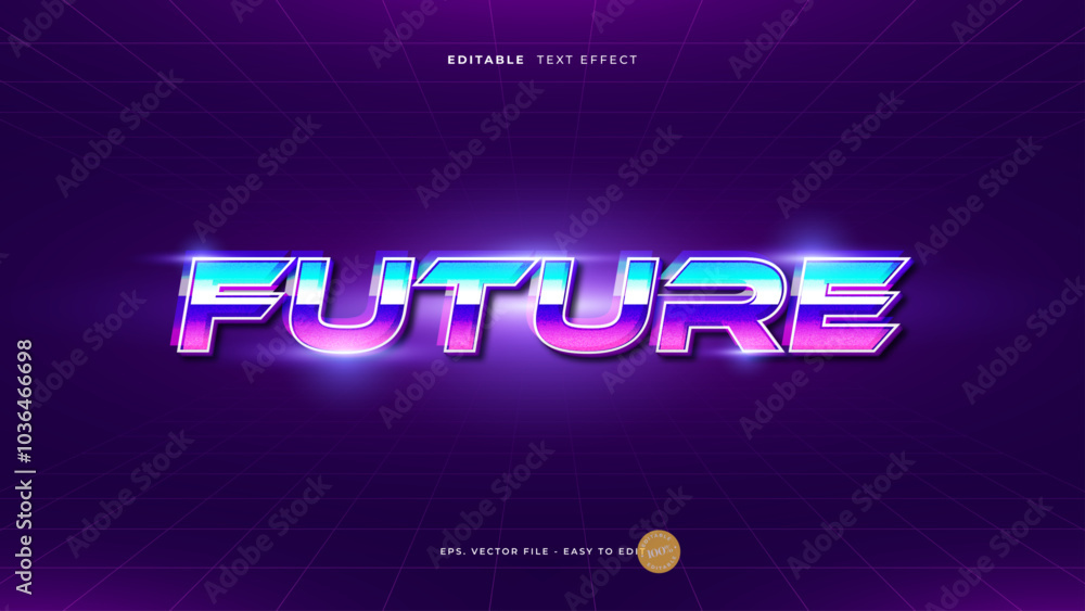 © Zdson - Futuristic editable text effect, future techno text style