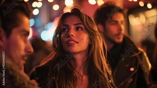 Tourists experiencing French nightlife, culture, entertainment