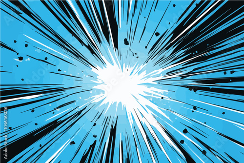 Illustration of Comic Speed Lines background