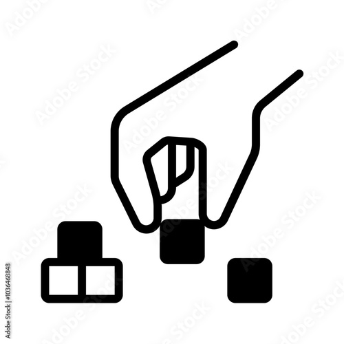Vector solid black icon for 