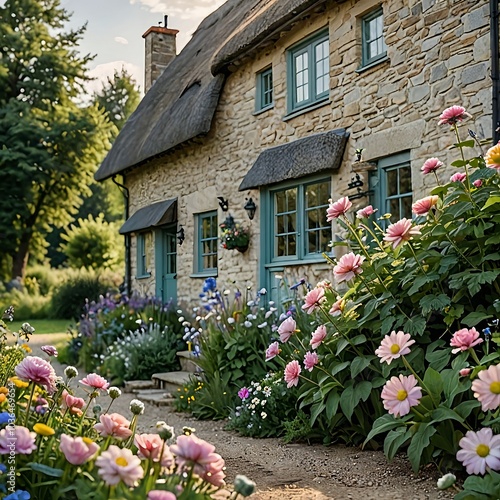 Houses in Europe countryside.  This is AI generated, property release is not required.