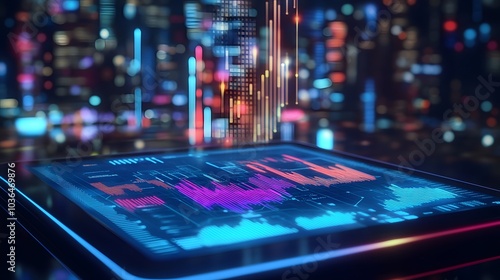 Wallpaper Mural Diagrams projecting from tablet.  Torontodigital.ca