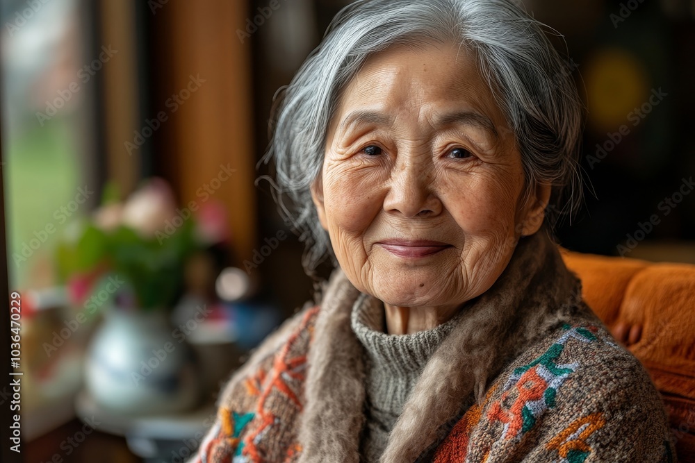 Senior woman smiling after getting vaccination, Generative AI Senior woman smiling after getting vaccination, Generative AI