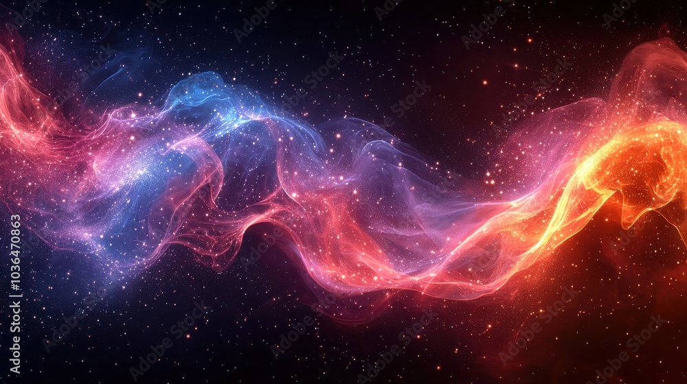 Colorful galactic nebula swirling in the depths of space, showcasing vibrant blues, pinks, and oranges against a dark cosmic backdrop Colorful galactic nebula swirling in the depths of space, showcasing vibrant blues, pinks, and oranges against a dark cosmic backdrop