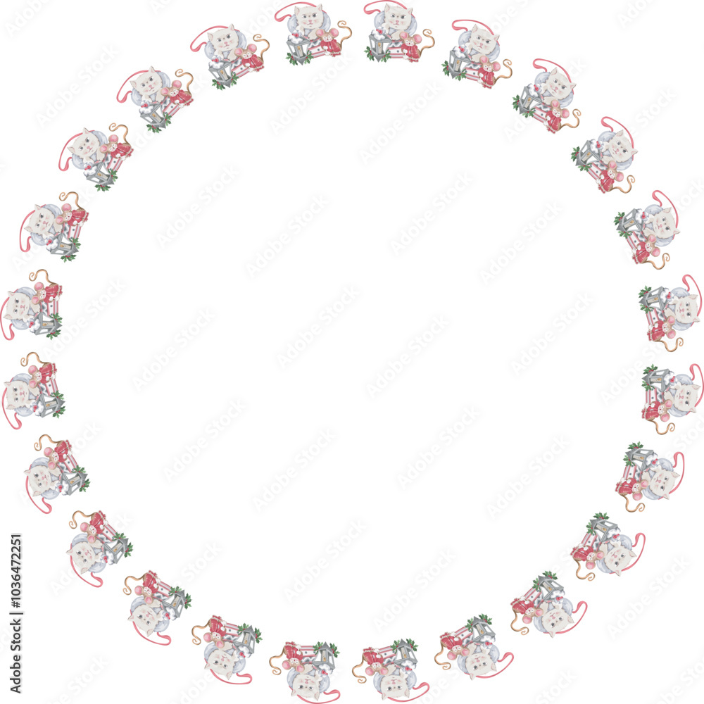 Christmas wreath on white background. Vector illustration. Christmas wreath on white background. Vector illustration.
