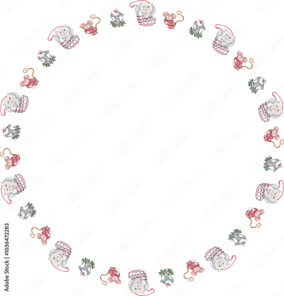 Christmas wreath on white background. Vector illustration. Christmas wreath on white background. Vector illustration.