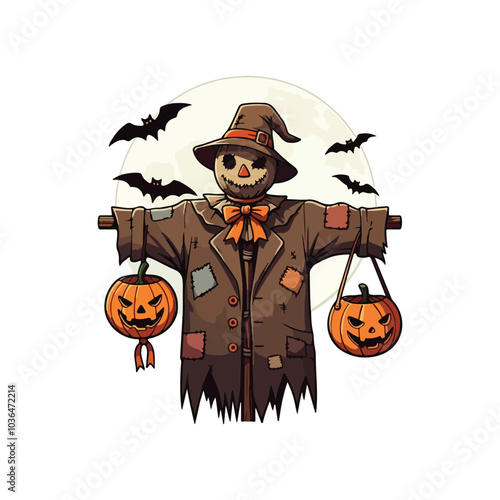 Creepy Halloween Vector Haunted House and Spooky Webs